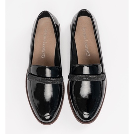 Mokasini s umetkom od crne kože Sergio Leone crno 2