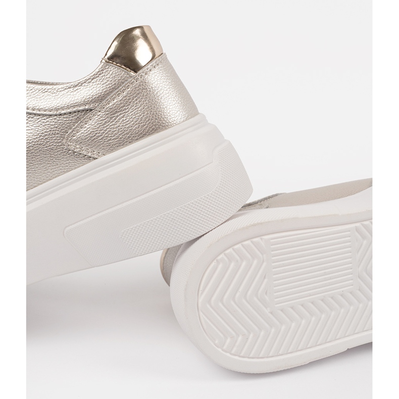 Zlatne tenisice na kožnoj platformi Sergio Leone zlatni 1