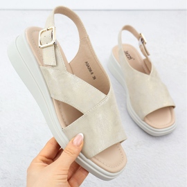 Ženske sandale na klinovima Zlatni jezzi asa266-9 1