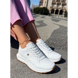 Lagane ženske sportske cipele Big Star RR274629 Hi-poljski bijeli sustav bijela 2