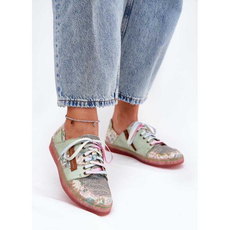 Ženske kožne cipele Maciejka 06791-09 svijetlozelena 2