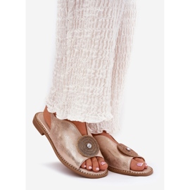 S.Barski Sjajne ženske sandale ukrasni detalji S. barski KV51-012 ružičasto zlato zlatna 1