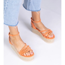 Orange Espadrilles na platformi naranča 1