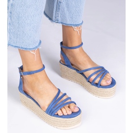 Plave espadrilles sandale na platformi plava 1