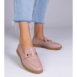 Roze mokasine sa zlatnim ukrasima ružičasta 1