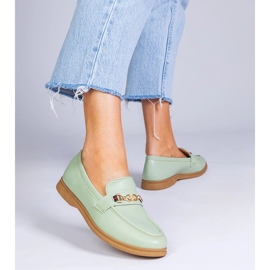 Zelene mokasine sa zlatnim ukrasima zelena 2