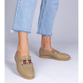 Zelene natikače s eko -leather s ukrasom zelena 1