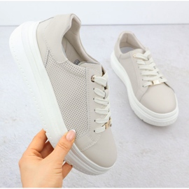 Ženske sportske cipele na platformi Beige Filippo 6731 bež 1