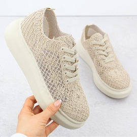 Ženske cipele na platformi Beige Vinceza 17371 bež 1