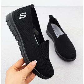 Ženske sportske cipele skliznule su Black Potocki 16327 crno 1