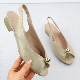 Ženske sandale s niskim udjelom zlatnih t.sokolski 136 zlatna 1