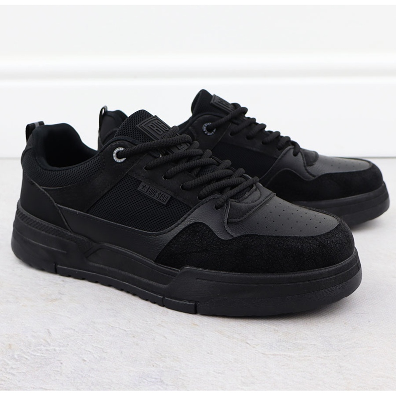 Big Star Muške crne velike zvijezde RR174606 Muške sportske cipele crno 1