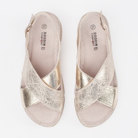 Goodin Zlatne ravne sandale zlatni 1