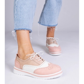 Ružičaste klasične Oxford cipele ružičasta 1