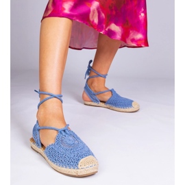 Ravni -oled espadrilles plave sandale plava 1