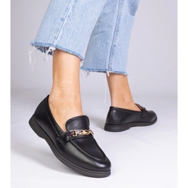 Crne mokasine sa zlatnim ukrasima crna 1
