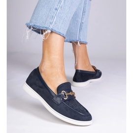 Mornarsko plave natikače iz Ekozamsza s cirkonima plava 1