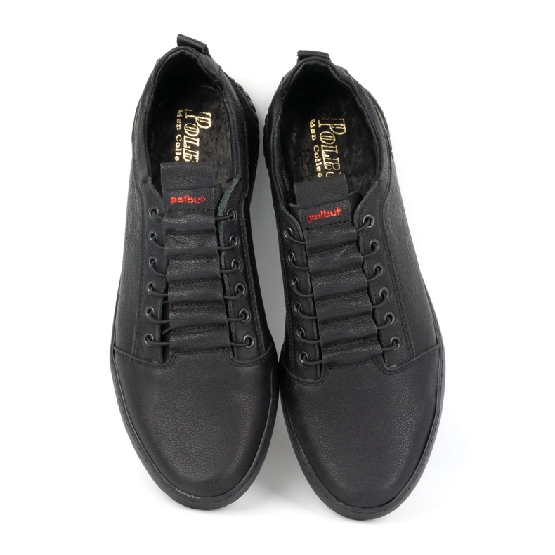 Polbut Muške ležerne kožne cipele 2121/2 crne crno 5