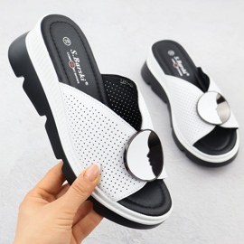 S.Barski Ženska kožna kožna letvica otvorena białe S. Barski LR51-662 bijela 1