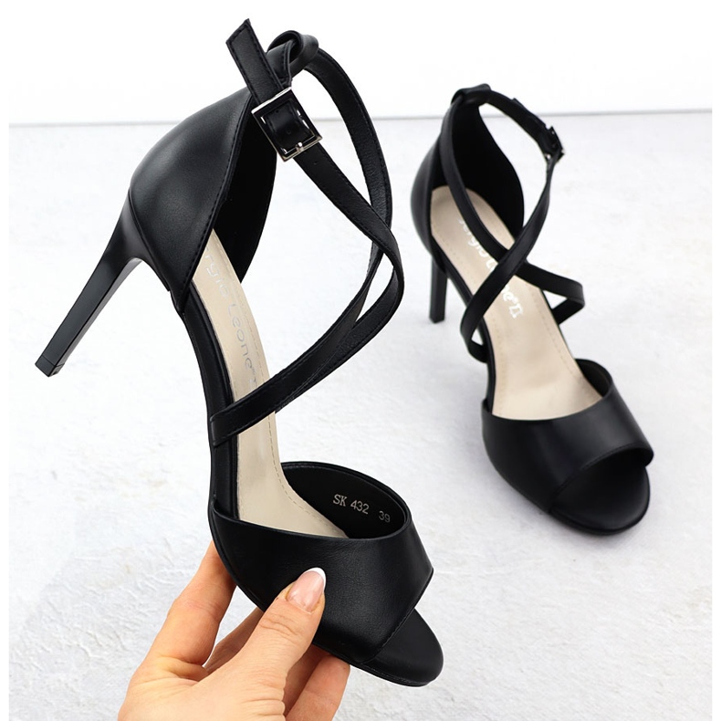 Ženske sandale na crnoj Sergio Leone SK432 crna 1