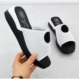 Ženska kožna kožna letilica udobna bijela jezzi 8479 1