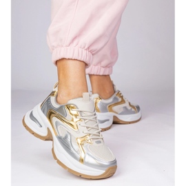 Zlatne sportske tenisice na gustom potplatu zlatna 1