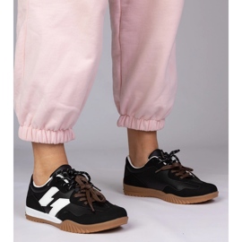 Crne tenisice tenisice s šarenim čipkama crna 1