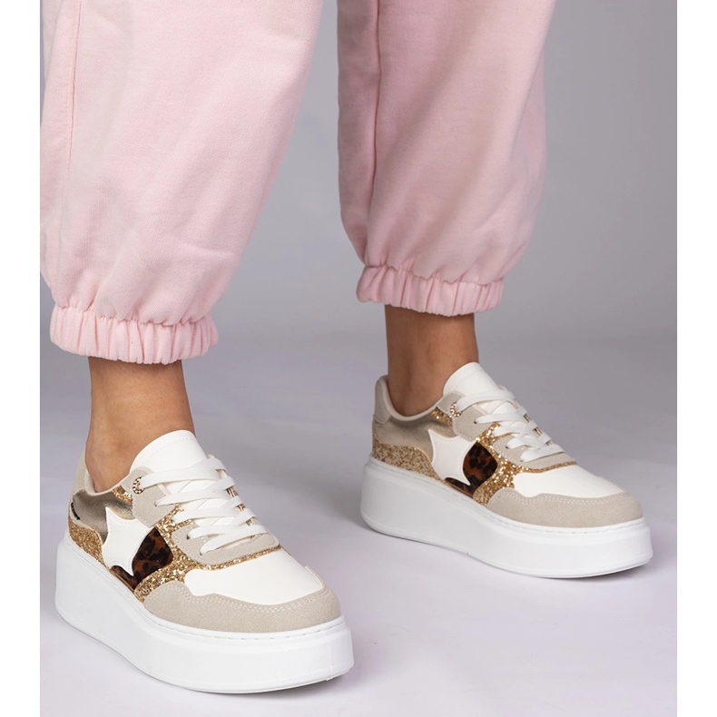 Leopard tenisice sa sjajem raznobojna 1