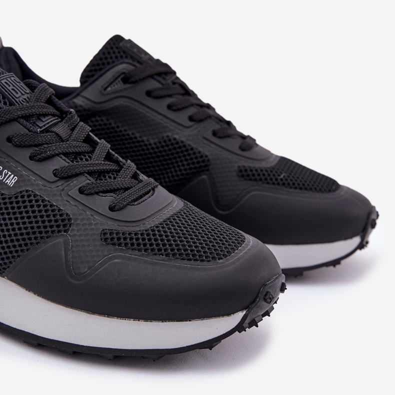 Big Star Muške tenisice na velikoj zvijezdi RR174361 Hi-Polish platforma Black System crno 2