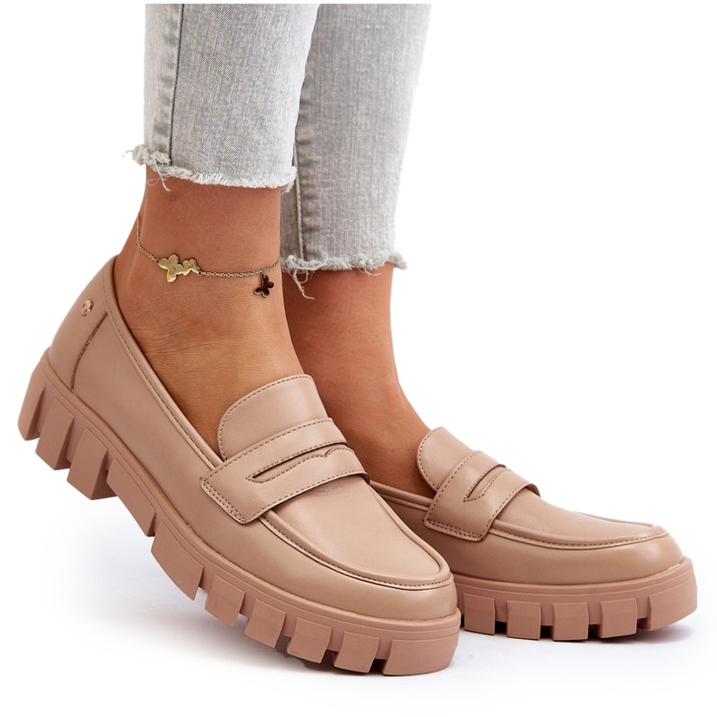 Vinceza Ženske eko kožne lomace kože bež umetak 4