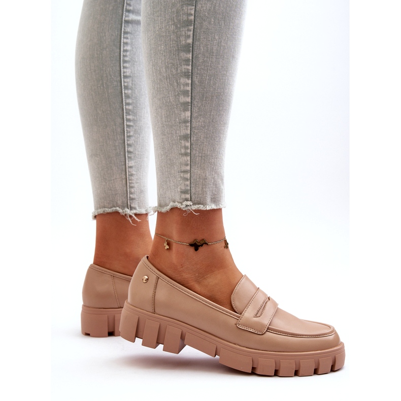 Vinceza Ženske eko kožne lomace kože bež umetak 3