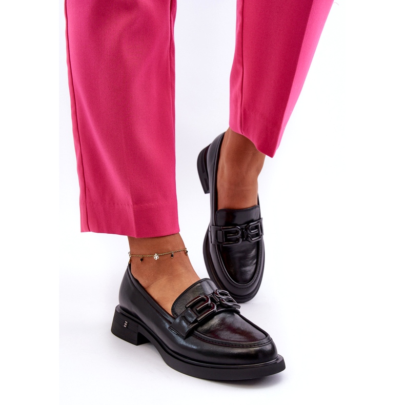 Vinceza Ženske kožne košanice s ukrasom crne crna 1