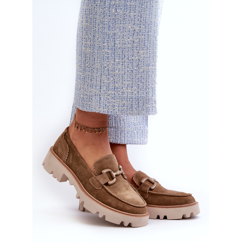 S.Barski Ženski antilop Moccasins s ukrasom Tw117 maslina zelena 1