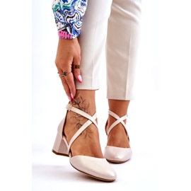 Sergio Leone salonke na visoku petu SK824 Pearl Beige bež 1