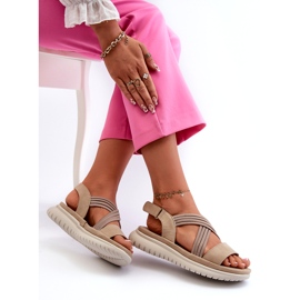 Evento Lagane žene udobne bež sandale 4