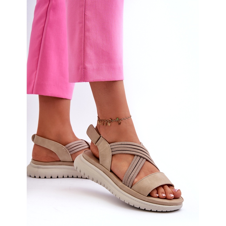 Evento Lagane žene udobne bež sandale 3