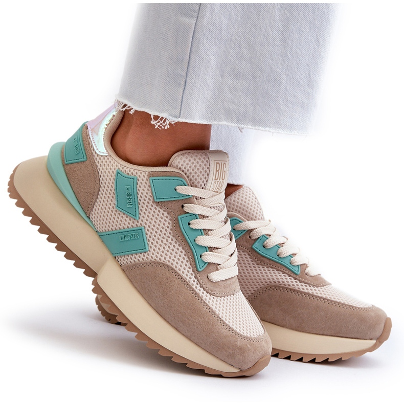 Big Star Ženske sportske tenisice Velika zvijezda NN274973 Bež 5