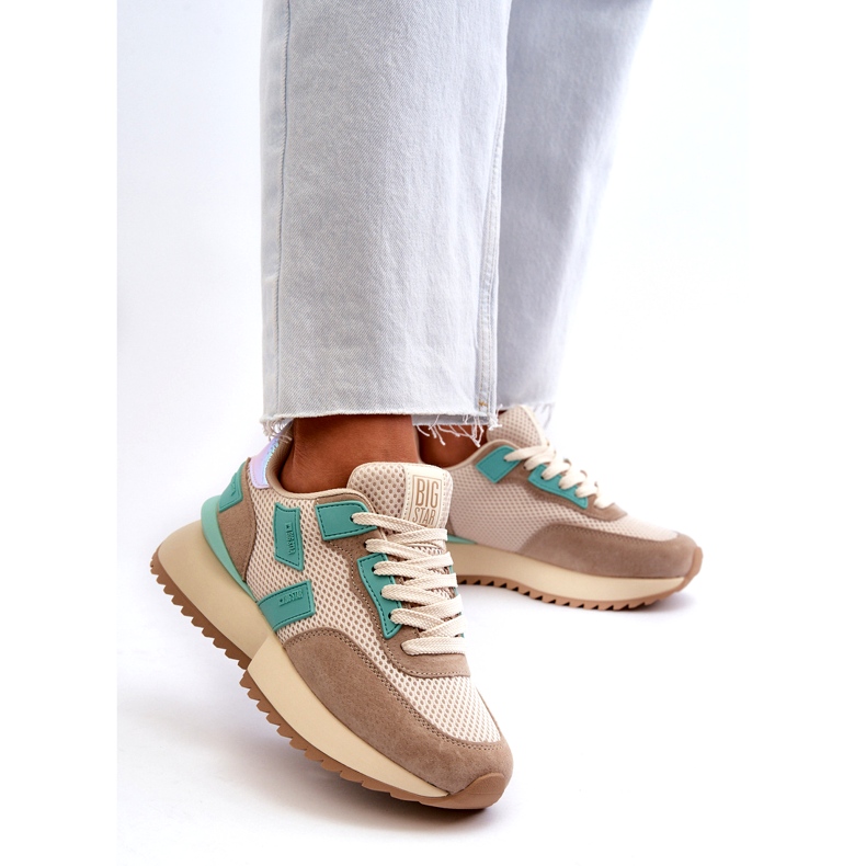 Big Star Ženske sportske tenisice Velika zvijezda NN274973 Bež 2