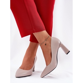 Elegantne pumpe na Vinceza 62221 Barb siva 2