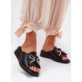 Jezzi Ženski klinovi na klinu s pramčanim crnim crno 2