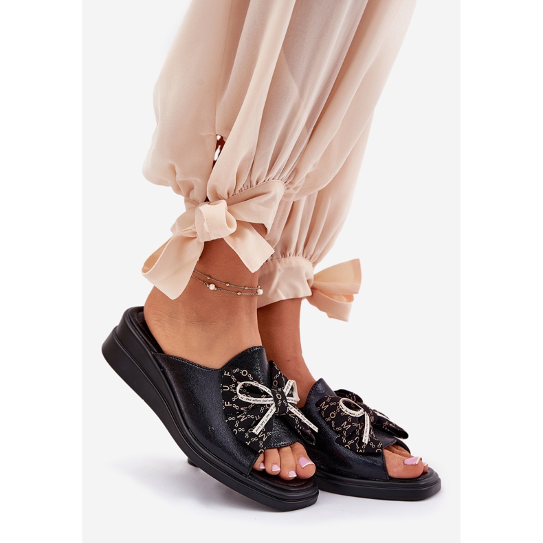 Jezzi Ženski klinovi na klinu s pramčanim crnim crno 1