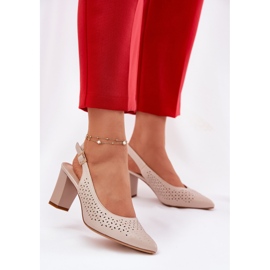 Otvorene sandale s šiljastim prstima na Sergio Leone SK163 Sergio SK163 Post bež 2