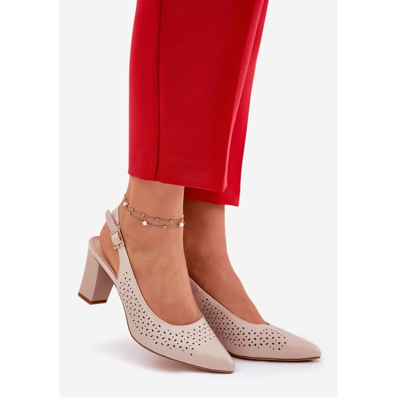 Otvorene sandale s šiljastim prstima na Sergio Leone SK163 Sergio SK163 Post bež 1