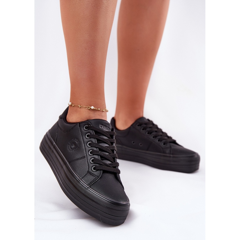 Eko kožne ženske tenisice na platformi Big Star RR274299 crno 2