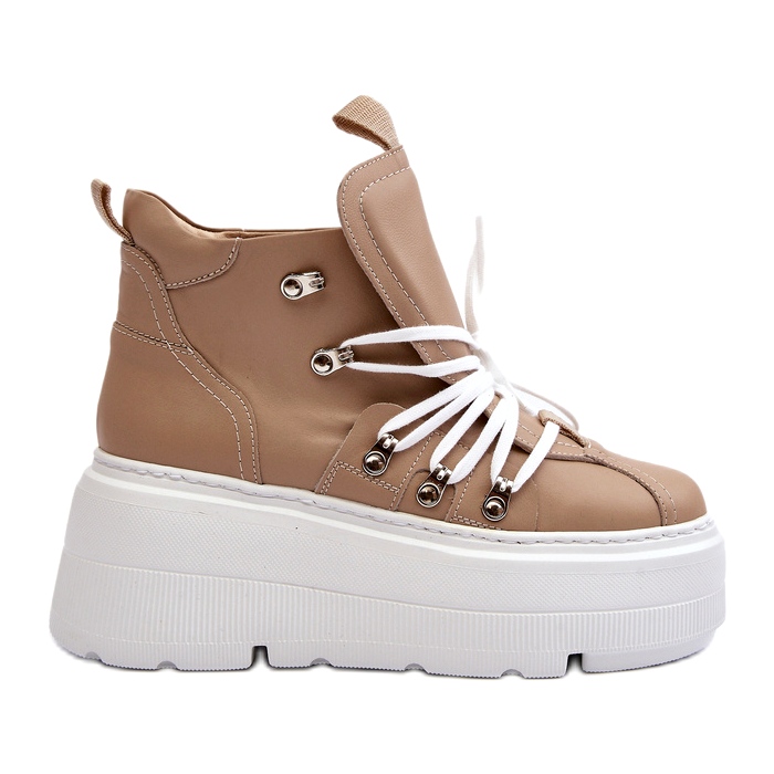 Zazoo 3416 Kožna ženska sportska obuća, bež 3