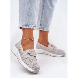 Cipele od antilop izrađene od prirodne kože na Artikeru 56C2104 Siva platforma 2