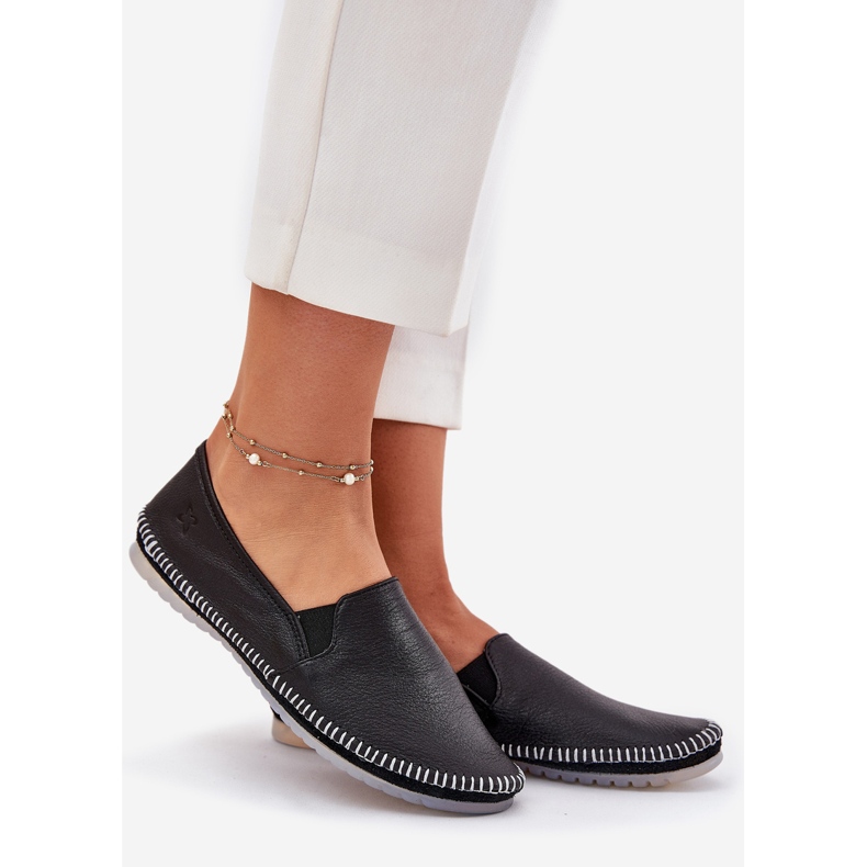 Maciejka kožna balerina T3512-71 crna 1