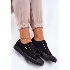 Ženske materijalne tenisice Big Star RR274765 Black crna 2