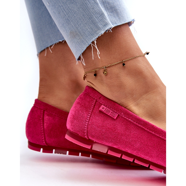 Ženske eko antilop mokasine Big Star NN274934 sustav memorijske pjene boje boje boje ružičasta 1