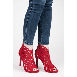 Vices Ažurirane sandale s patentnim zatvaračem crvena 1